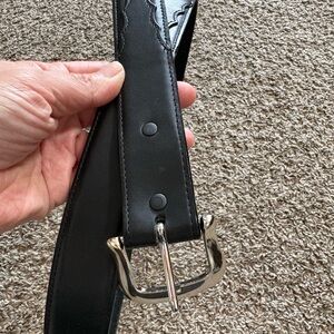 Tony Lama Black Leather Belt